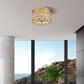 Z-Lite Dealey 18" 5-Light Heirloom Brass Flush Mount Lighting With Clear Crystal Shade