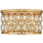 Z-Lite Dealey 18" 5-Light Heirloom Brass Flush Mount Lighting With Clear Crystal Shade