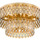 Z-Lite Dealey 24" 12-Light Heirloom Brass Flush Mount Lighting With Steel and Crystal Shade