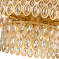 Z-Lite Dealey 24" 12-Light Heirloom Brass Flush Mount Lighting With Steel and Crystal Shade