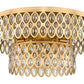 Z-Lite Dealey 24" 12-Light Heirloom Brass Flush Mount Lighting With Steel and Crystal Shade