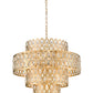 Z-Lite Dealey 26" 13-Light Heirloom Brass Pendant Light With Steel and Crystal Shade