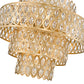 Z-Lite Dealey 26" 13-Light Heirloom Brass Pendant Light With Steel and Crystal Shade