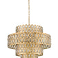 Z-Lite Dealey 26" 13-Light Heirloom Brass Pendant Light With Steel and Crystal Shade