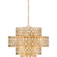 Z-Lite Dealey 26" 13-Light Heirloom Brass Pendant Light With Steel and Crystal Shade