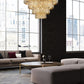 Z-Lite Dealey 33" 17-Light Heirloom Brass Pendant Light With Steel and Crystal Shade