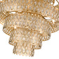 Z-Lite Dealey 45" 25-Light Heirloom Brass Pendant Light With Steel and Crystal Shade
