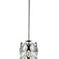 Z-Lite Dealey 7" 1-Light Chrome Mini Pendant Light With Clear Crystal Shade