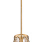 Z-Lite Dealey 7" 1-Light Heirloom Brass Mini Pendant Light With Clear Crystal Shade