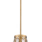 Z-Lite Dealey 7" 1-Light Heirloom Brass Mini Pendant Light With Clear Crystal Shade