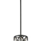 Z-Lite Dealey 7" 1-Light Matte Black Mini Pendant Light With Matte Black and Clear Crystal Shade