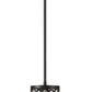 Z-Lite Dealey 7" 1-Light Matte Black Mini Pendant Light With Matte Black and Clear Crystal Shade