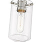 Z-Lite Delaney 5" 1-Light Brushed Nickel Flush Mount Lighting With Clear Glass Shade