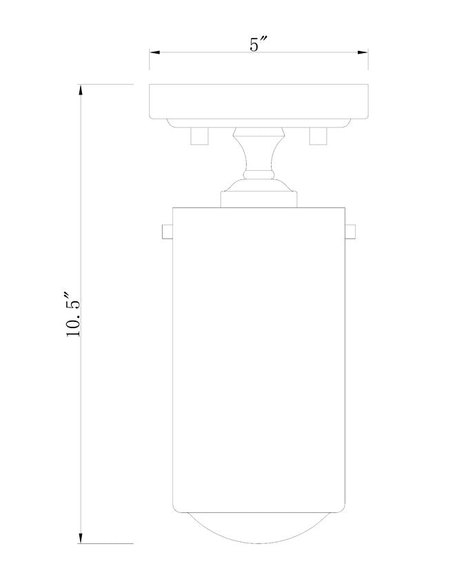 Z-Lite Delaney 5" 1-Light Brushed Nickel Flush Mount Lighting With Clear Glass Shade