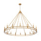 Z-Lite Dennison 16-Light Candelabra Bulb Base Signature Brass Steel Frame Chandelier