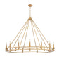 Z-Lite Dennison 16-Light Candelabra Bulb Base Signature Brass Steel Frame Chandelier