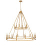 Z-Lite Dennison 18-Light Candelabra Bulb Base Signature Brass Steel Frame Chandelier