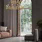 Z-Lite Dennison 18-Light Candelabra Bulb Base Signature Brass Steel Frame Chandelier