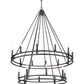 Z-Lite Dennison 20-Light Candelabra Bulb Base Matte Black Steel Chandelier