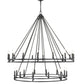 Z-Lite Dennison 28-Light Candelabra Bulb Base Matte Black Steel Chandelier