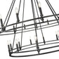 Z-Lite Dennison 28-Light Candelabra Bulb Base Matte Black Steel Chandelier