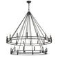 Z-Lite Dennison 28-Light Candelabra Bulb Base Matte Black Steel Chandelier