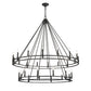 Z-Lite Dennison 28-Light Candelabra Bulb Base Matte Black Steel Chandelier