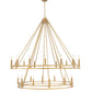 Z-Lite Dennison 28-Light Candelabra Bulb Base Signature Brass Steel Frame Chandelier
