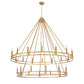 Z-Lite Dennison 28-Light Candelabra Bulb Base Signature Brass Steel Frame Chandelier