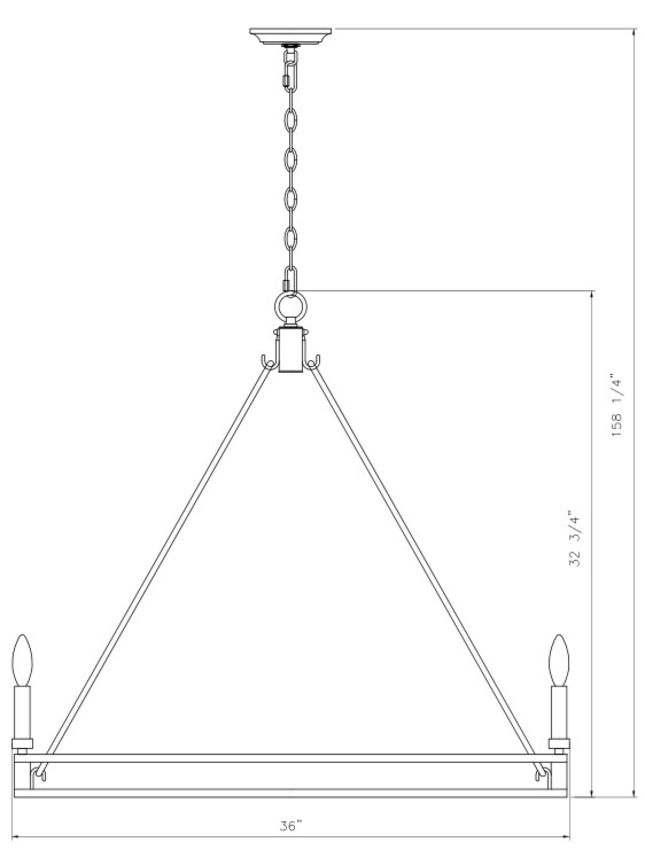 Z-Lite Dennison 8-Light Candelabra Bulb Base Signature Brass Steel Frame Chandelier