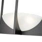 Z-Lite Devon 12" 2-Light Matte Black Steel and Sand Blast Glass Shade Wall Sconce