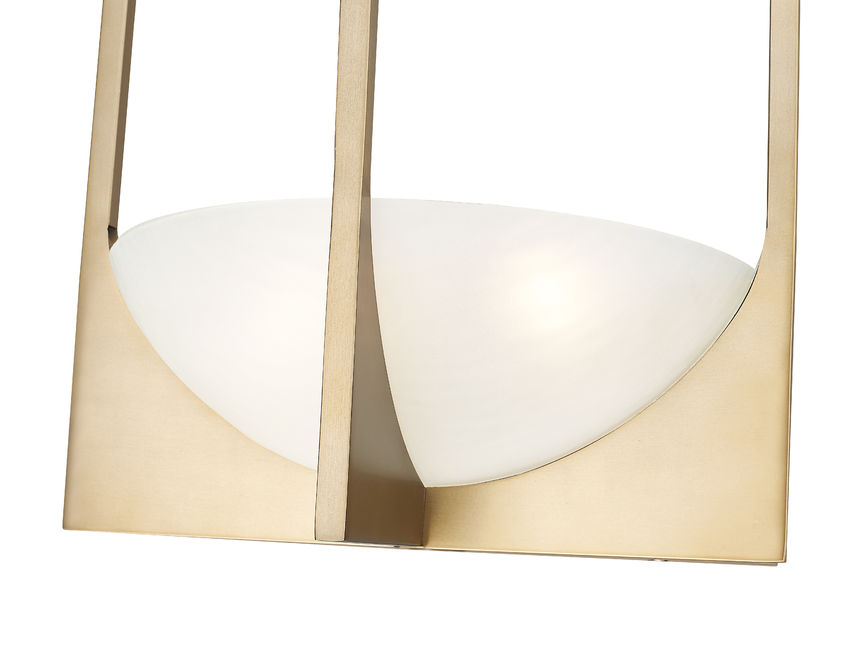 Z-Lite Devon 12" 2-Light Modern Gold Steel and Sand Blast Glass Shade Wall Sconce