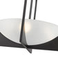 Z-Lite Devon 18" 4-Light Matte Black Steel and Sand Blast Glass Shade Pendant Light