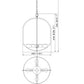 Z-Lite Devon 18" 4-Light Matte Black Steel and Sand Blast Glass Shade Pendant Light