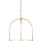 Z-Lite Devon 18" 4-Light Modern Gold Steel and Sand Blast Glass Shade Pendant Light