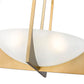 Z-Lite Devon 18" 4-Light Modern Gold Steel and Sand Blast Glass Shade Pendant Light