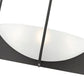 Z-Lite Devon 24" 6-Light Matte Black Steel and Sand Blast Glass Shade Chandelier