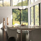 Z-Lite Devon 24" 6-Light Matte Black Steel and Sand Blast Glass Shade Chandelier