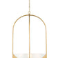 Z-Lite Devon 24" 6-Light Modern Gold Steel and Sand Blast Glass Shade Chandelier