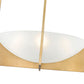 Z-Lite Devon 24" 6-Light Modern Gold Steel and Sand Blast Glass Shade Chandelier