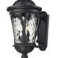 Z-Lite Doma 14" 5-Light Black Outdoor Wall Sconce With Water Glass Shade