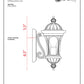Z-Lite Doma 7" 1-Light Black Outdoor Wall Sconce With Water Glass Shade