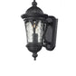 Z-Lite Doma 7" 1-Light Black Outdoor Wall Sconce With Water Glass Shade