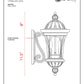 Z-Lite Doma 9" 3-Light Black Outdoor Wall Sconce With Water Glass Shade