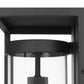 Z-Lite Dunbroch 8" W x 13" H 1-Light Black Aluminum Outdoor Wall Sconce With Clear Glass Shade