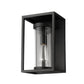 Z-Lite Dunbroch 8" W x 13" H 1-Light Black Aluminum Outdoor Wall Sconce With Clear Glass Shade