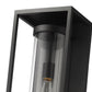 Z-Lite Dunbroch 8" W x 18" H 1-Light Black Aluminum Outdoor Wall Sconce With Clear Glass Shade