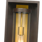 Z-Lite Dunbroch 8" W x 18" H 1-Light Deep Bronze and Outdoor Brass Aluminum Outdoor Wall Sconce With Clear Glass Shade