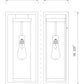 Z-Lite Dunbroch 8" W x 18" H 1-Light Deep Bronze and Outdoor Brass Aluminum Outdoor Wall Sconce With Clear Glass Shade