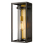 Z-Lite Dunbroch 8" W x 18" H 1-Light Deep Bronze and Outdoor Brass Aluminum Outdoor Wall Sconce With Clear Glass Shade
